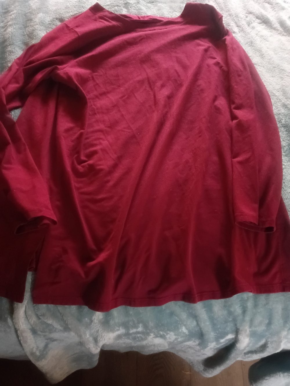 J. Jill Women's Long Sleeve Tee in Deep Berry